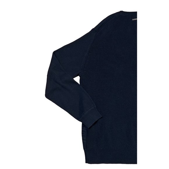 CALVIN KLEIN Sweater Men's Long Sleeve Crew Neck Striped Knit Pullover Blue Lg - Picture 8 of 10